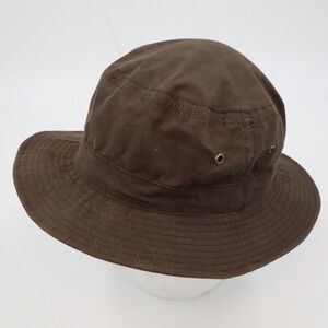 Orvis Bucket Hat Mens L/XL Brown Waxed Cotton Style Safari Field Hat